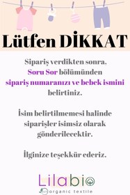 Resim DEKORANLA %100 Pamuk Saten Isme Özel Anne Yanı Bebek Nevresim Takımı Tavşan Beyaz 