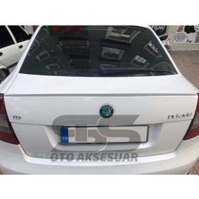 Resim Scoda Octavia Bagaj Üstü Slim Spoiler Piano White Parlak Beyaz (Sts Oto Aksesuar) 