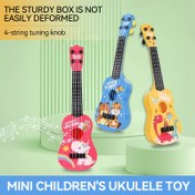 Resim Mini Çalınabilir Ukulele Oyuncak Gitar, Erkek ve Kız Çocuklar için Eğitici Müzik Aleti, Bulmaca Eğlencesi Parti Doğum Günü Noel Cadılar Bayramı Hediyesi 