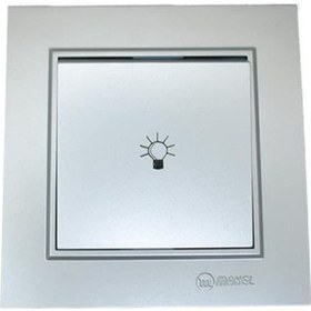 Resim Makel Karea Zil Anahtarı Gümüş Modül+Kapak+Çerçeve 