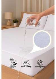Resim Formeya Alez %100 Pamuk Fitted Su Sıvı Geçirmez Yatak Koruyu Beyaz 