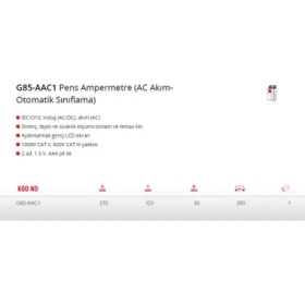 Resim Ceta Form G85-AAC1 Dijital Pens Ampermetre 