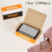 Resim 2000 adet Toplu Paket Ağır Hizmet Tipi Demir Kelepçeler 1008F pnömatik çivi tabancaları ve yapıştırıcı makineleri için - Ahşap işleme, çerçevelendirme, DIY ve profesyonel kullanım - Güvenli sabitleme araçları 