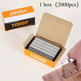 Resim 2000 adet Toplu Paket Ağır Hizmet Tipi Demir Kelepçeler 1008F pnömatik çivi tabancaları ve yapıştırıcı makineleri için - Ahşap işleme, çerçevelendirme, DIY ve profesyonel kullanım - Güvenli sabitleme araçları 