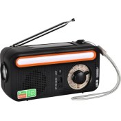 Resim Ganbao Siyah 5 In 1 El Krank Hava Radyo Sos Alarmı Fm Am Sw Güneş Acil Radyo LED Torch Okuma Lambası Cep Telefonu Için Acil Durum Radyosu (Yurt Dışından) 