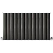 Resim 600mm x 1035mm Lilac Yüksek Isı Kapasiteli Dekoratif Yatay Alüminyum Antrasit Radyatör 