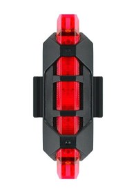 Resim Yeni USB Şarjlı 4 Mod Bisiklet Arka Stop Lambası İkaz Uyarı Işığı Kırmızı - Siyah 