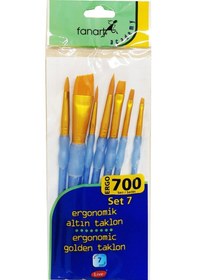 Resim Fanart Ergonomik Altın Taklon Fırça Seti 700 Seri 7Li Set 7 