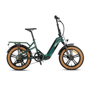 Resim Loop Coaster 20 Jant Hd Elektrikli Katlanır Bisiklet (Yeşil-Gri) 