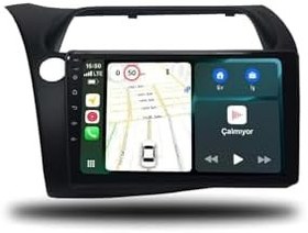 Resim MarTechno Android Multimedya 6GB RAM 128GB Hafıza Honda Civic HB Euro 2007-2012 ile uyumlu 