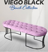 Resim Viego Siyah Bench Puf Pembe 
