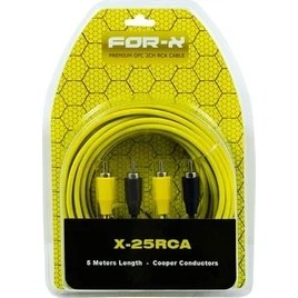 Resim For-X X-25RCA 2 Rca + 2 Rca 5 Metre Oto Anfi Kablosu 12V 