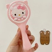 Resim Sanrio for hello kitty boş tasarımlı saç fırçası - Çift kullanımlı makyaj ve masaj saç fırçası sevimli pembe kıllarla, dayanıklı plastik, mükemmel günlük hediye veya sürpriz hediye için, sevimli saç fırçası, oynak estetik, pürüzsüz tutma kolu 