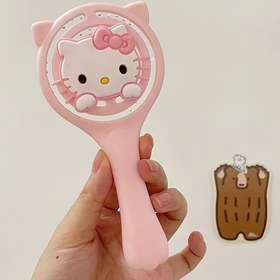 Resim Sanrio for hello kitty boş tasarımlı saç fırçası - Çift kullanımlı makyaj ve masaj saç fırçası sevimli pembe kıllarla, dayanıklı plastik, mükemmel günlük hediye veya sürpriz hediye için, sevimli saç fırçası, oynak estetik, pürüzsüz tutma kolu 