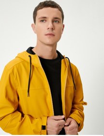 Resim Koton Mevsimlik Ceket Slim Fit Fermuarlı Sarı 5wam20065hw Sarı 