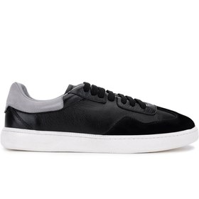 Resim Tamer Tanca Erkek Hakiki Deri Siyah Sneakers & Spor Ayakkabı 