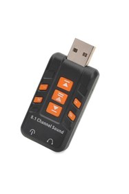 Resim Temiz Pazar Harici 8.1 Kanal Usb Çevirici 3.5mm Mikrofonlu Ses Kartı 