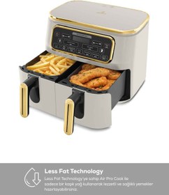Resim Karaca Air Pro Cook Duo Tandır XXXL 4+4 Litre Airfryer Stargold 
