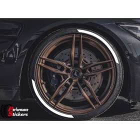 Resim Performance Stickers Motorsiklet Ve Otomobil Lastik Sticker Lastik Yazısı Stiker 8 Adet Lastik Yanağına Kuyruk Şeridi 