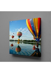 Resim Rengarenk Balonları Kanvas Tablo 200x200cm 
