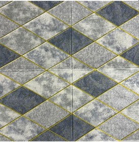 Resim Kendinden Yapışkanlı 3d Modern Baklava Desen Salon Mutfak Duvar Kağıdı Paneli 70x35cm 1 Adet Nw157 