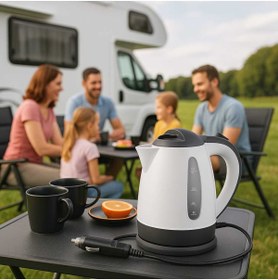 Resim OEM ASMİR AR-201 12V Araç İçi Termostatlı Su Isıtıcı Kettle (1 Litre – 130W – Çakmak Girişli) 
