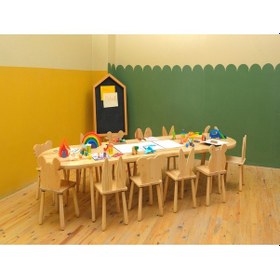 Resim Woodnjoy Wood&joy Doğal Ahşap 2.40 Oval Grup Etkinlik Masası, Grup Masası, Etkinlik Masası - Naturel 