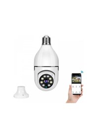 Resim Ampul Ip Wifi 360 Panoramik Kamera Güvenlik Kamerası Çift Wifi Gece Görüşlü-998 
