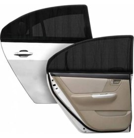 Resim Wiforte Araba Yan Cam Güneşlik – Uv Koruyucu Güneş Engelleyici Oto Cam Perdesi, Bebek Emzirme Cam Örtüsü Sineklik 2 Adet 