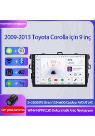 Resim Otolas Toyota Corolla 2007-2013 Yıl Uyumlu 9 Inç 2 Gb Ram 32 Gb Hafıza Multimedya Carplay Navigasyon Kamera 9" 