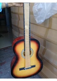 Resim Klasik Gitar 4/4 Tam Boy Sunburst Klasik Gitar-Kılıf 