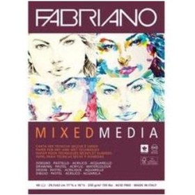 Resim Fabriano Mixed Media Blok 250Gr 40 Yaprak A3 