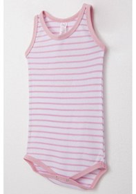 Resim Breeze Kız Bebek Atlet Zıbın Body Çizgili 9 Ay-3 Yaş, Pembe Pembe 