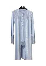 Resim Nehirsel 3022 Mavi Hamile Lohusa 3 Lü Pijama Sabahlık Tk 001 