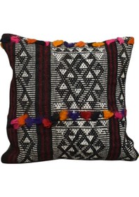 Resim Zehra Abla Halı Yeni El Dokuma Dekoratif Kilim Kırlent Yastık Kılıfı 6497 Çok Renkli 