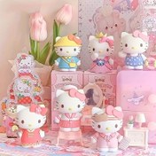 Resim 1 adet Sanrio for hello kitty Gizem Kutusu PVC Figürin - Sevimli Anime Tarzı Masaüstü Dekoru, 12 Farklı Kıyafetli Rastgele Sürpriz Koleksiyon, Dayanıklı Tatil Dekorasyonu, for Hello Kitty Dolma Hayvan, Tatil Hediye, Oyun Sever Karakter Tasarımı, Kaliteli Koleksiyon 
