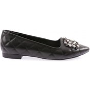 Resim Dgn 6560-23y Kadin Kristal Kare Tokali Babet 6560-2254-R1534 Siyah 