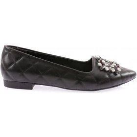 Resim Dgn 6560-23y Kadin Kristal Kare Tokali Babet 6560-2254-R1534 Siyah 