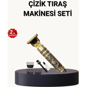 Resim Hopinip Profesyonel Çizik Tıraş Makinesi - T Çelik Bıçaklı, 120 Dakika Şarjlı Kullanım, 3 Başlıklı - Lisinya 