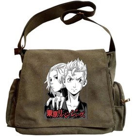 Resim Violon Tokyo Revengers Unisex Yeşil Postacı Çantası 