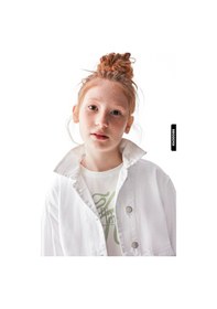 Resim Nk Kids Xo Kids Düğmeli Polo Yakalı Sahte Çift Cepli Düz Renk Kız Çocuk Ceket 8-14 Yaş 36704 
