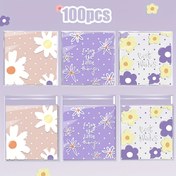 Resim Çiçek tasarımları için 100 adet Yeni Stil Üçü Bir Arada Şeffaf Kendinden Yapışkanlı Poşetler, Tatil Hediyeleri için Yeniden Kullanılabilir Paketleme Poşetleri. 