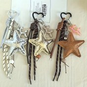 Resim 1 adet Trendy Yıldız Balon Köpek Şans - DIY Çanta ve Sırt Çantası Aksesuarı Sahte Deri Kayış ile, Altın ve Gümüş Yıldız Tasarımı Yaratıcı El Sanatları, Köpek Dekoru, DIY Cüzdan Yapımı 