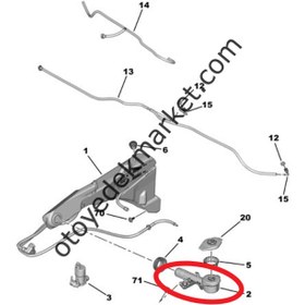 Resim Peugeot 408 (2023-2025) Ön Cam Silecek Su Depo Hortumu (Orijinal) 