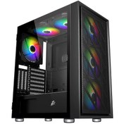 Resim 1ST PLAYER AR7 SİYAH 650W 80+ ARGB 4X12CM FAN TEMPERLİ CAM MESH USB 3.0 ATX KASA 