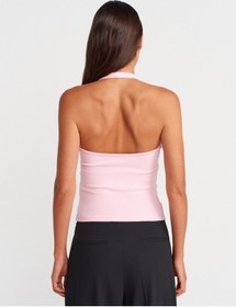 Resim Dilvin 21052 Halter Yaka Top-toz Pembe Toz Pembe 