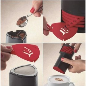 Resim Aerolatte Cappuccino Art Şablonu, 6 Değiştirlebilir Eğlenceli Tasarım 