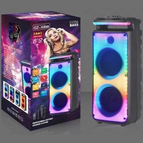 Resim 212 Farissu Taşınabilir Büyük Boy Rgb Işıklı Bluetooth Mikrofonlu Hoparlör NDR-X898 