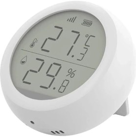 Resim TLS Robotik Zigbee Akıllı Termometre LCD Ekranlı Wi-Fi Sıcaklık ve Nem Ölçer 