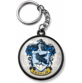 Resim Ravenclaw Temalı Metal Anahtarlık Mavi Desenli Unisex Aksesuar 
